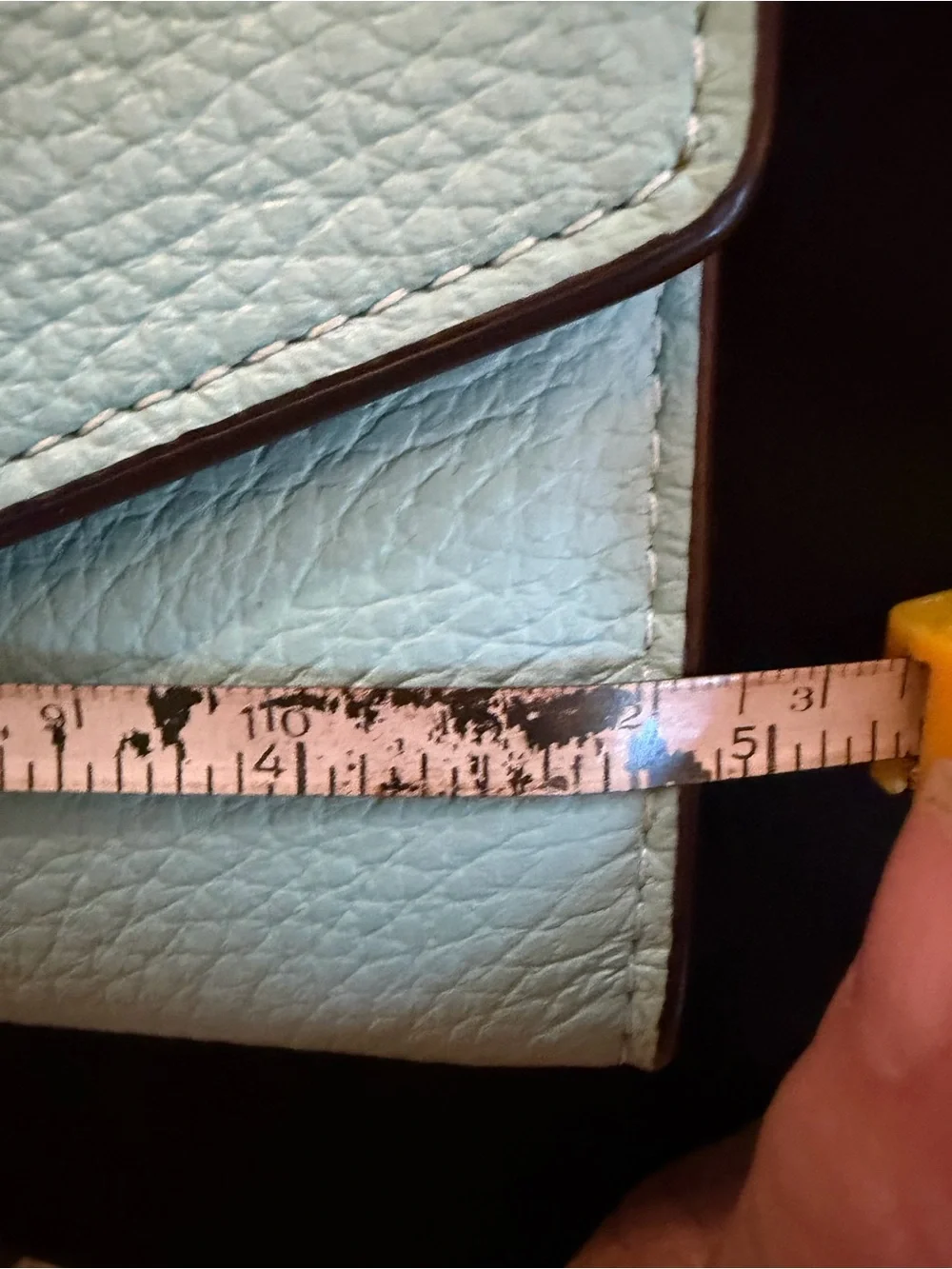 Coach Pebbled Leather Crossbody in Aqua Blue EUC